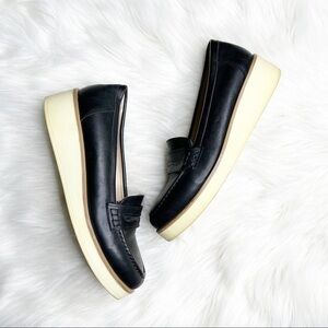 Pernice Black Tan Platform Oxford Loafers Size 39